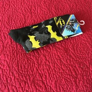 Batman Black and Yellow Casual Socks men 8-10 shoes